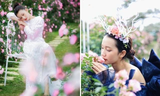 'Hóa thân thành công chúa' giữa vườn hồng 6.000m2 ở ngoại thành Hà Nội