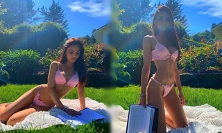 Kinh ngạc vòng eo nhỏ xíu của nàng mẫu áo tắm như 'búp bê Barbie sống'