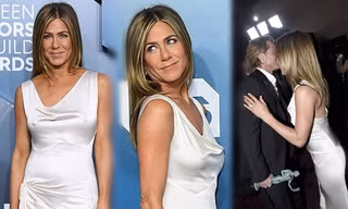 Jennifer Aniston 'quên' nội y, mừng rỡ ôm chồng cũ Brad Pitt