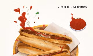 Bộ tranh vẽ bánh mì Việt Nam khiến dân mạng 'phát thèm'