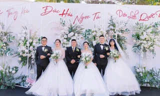 Ba anh chị em Vĩnh Phúc chi tiền tỷ tổ chức đám cưới chung một ngày