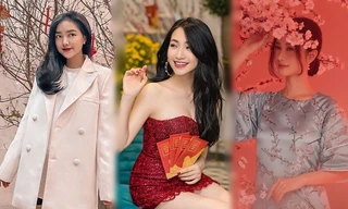 Bạn gái Đức Chinh xinh đẹp đón Tết, Hòa Minzy gợi cảm đầu xuân