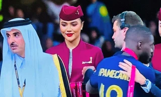 Nữ tiếp viên Việt Nam xuất hiện ở lễ trao giải World Cup 2022