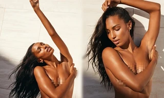 Thiên thần nội y Jasmine Tookes bán nude đầy quyến rũ