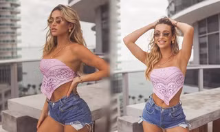 Cindy Prado cuốn khăn làm áo, khoe sắc vóc thanh xuân