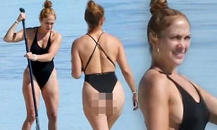 Jennifer Lopez nóng bỏng lướt ván trên biển