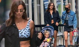 Mỹ nhân Nga Irina Shayk và thiên thần nội y Stella Maxwell khoe chân dài trên phố