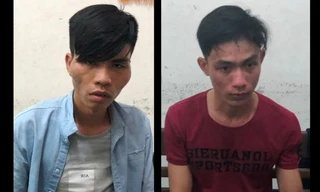 Trần Quốc Lĩnh (trái) và Phan Văn Phúc (phải) trộm hơn 1 tỷ đồng khi chủ nhà đi chúc Tết