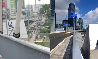 Hình ảnh cầu Thủ Thiêm 2 sau khi xóa những nét vẽ bẩn nhằng nhịt