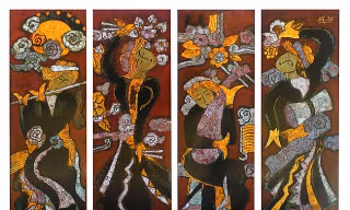 Họa sĩ Xuân Tiến với Sắc màu quê hương