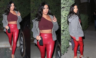 Kim Kardashian lại diện quần bó căng khoe ‘siêu vòng 3’