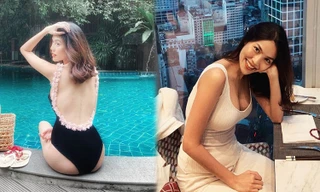 Lan Khuê thon gọn bất ngờ ở tháng thứ 5 thai kỳ