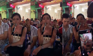 Lệ Quyên hát live bằng loa kẹo kéo ‘náo loạn’ phố Bùi Viện