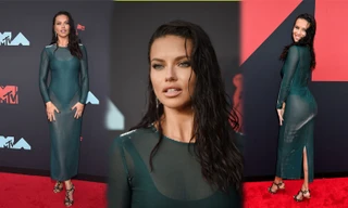 Siêu mẫu nội y Adriana Lima tóc ướt, váy xuyên thấu đẹp như nữ thần