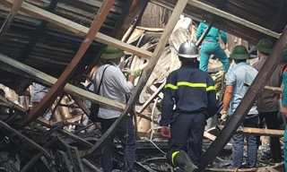 Hiện trường vụ cháy. Ảnh: Thanh Hà