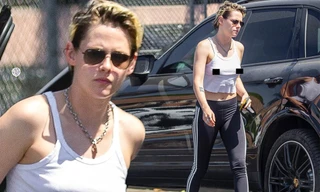 Sao 'Chạng vạng' Kristen Stewart ‘quên’ nội y một mình trên phố