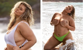 Mẫu béo Hunter McGrady ngực trần táo bạo trên tạp chí đồ bơi danh tiếng