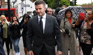 David Beckham phải hầu tòa vì vi phạm giao thông. Ảnh: AFP