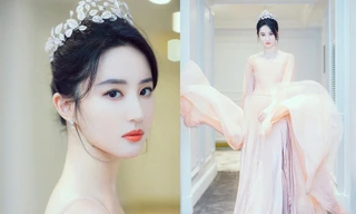 Lưu Diệc Phi đội vương miện, xinh đẹp như nàng tiên bước ra từ truyện cổ tích