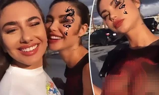 Tình cũ Justin Bieber gây sốc vì mặc áo mỏng như không, lộ trọn vẹn vòng một