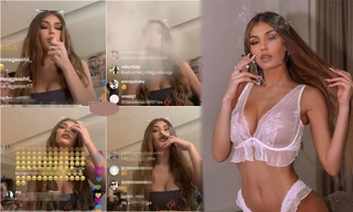 Hoa hậu Albania liên tục công khai ảnh hút thuốc lá, 'khoe thân' gây sốc