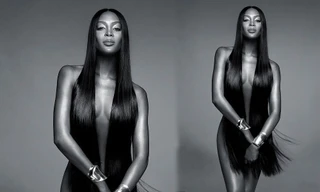 ‘Báo đen’ Naomi Campbell nude 100% khoe hình thể như tạc tuổi 48