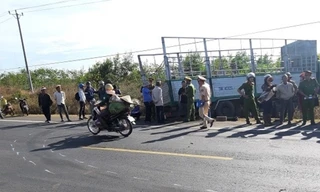 Hiện trường vụ tai nạn. Ảnh: VOV