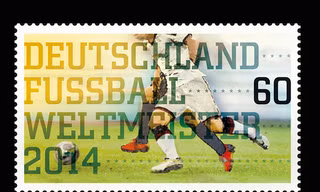 Chiếc tem đánh dấu lần thứ tư Đức vô địch thế giới