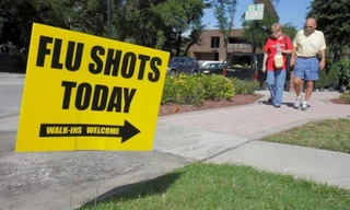 Một điểm tiêm chủng cúm mùa tại Mỹ.