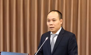 Đồng chí Nguyễn Đức Hoàng phát biểu tại buổi lễ nhận quyết định. Ảnh: VietQ