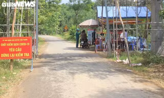 Chốt kiểm soát dịch COVID-19 xã Tiên Sơn - nơi Tình tấn công lực lượng chức năng. Ảnh: VTC News