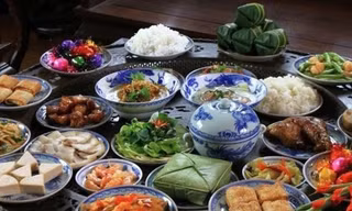 Mâm cỗ cúng tất niên. Ảnh minh họa