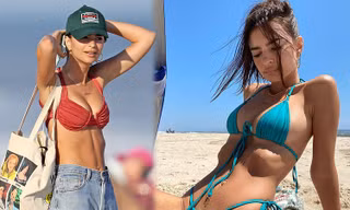 Hình thể ‘bốc lửa’ đầy khiêu khích của Emily Ratajkowski với bikini bé xíu