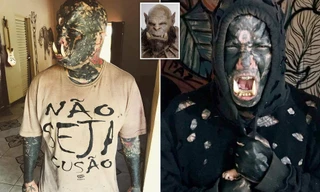 Người đàn ông xăm nhãn cầu, chẻ đôi lưỡi và gắn ngà vào răng để được thành... quái vật