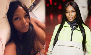 ‘Báo đen’ Naomi Campbell đăng ảnh selfie lộ cả ngực trần tuổi 50