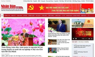 Giao diện mới của Nhân Dân điện tử.