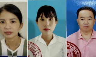 Trái sang: Bị can Nguyễn Thị Thùy Linh, Nguyễn Thị Phượng Hằng và Trần Tất Duy. Ảnh: Báo Tây Ninh