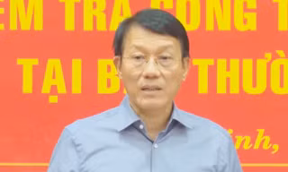 Bộ trưởng Bộ Công an, Thượng tướng Lương Tam Quang tại buổi làm việc tại Tây Ninh hôm nay 27/7.