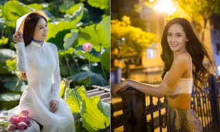 Mai Phương Thuý khoe eo thon sexy, Nguyễn Thị Loan đẹp dịu dàng với áo dài giữa đầm sen