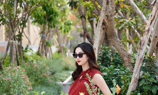 Hoa hậu Thu Thảo khoe khéo bụng bầu, đẹp 'xuất thần' ở những tháng cuối của thai kỳ