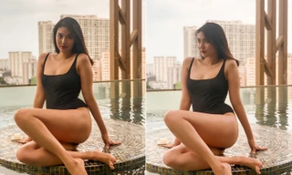 Mặc đồ bơi đơn giản, Lan Khuê vẫn làm fans 'phát sốt' với đường cong 'bỏng mắt' 