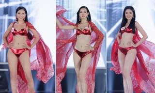 Ngắm đường cong 'bỏng mắt' của top 22 thí sinh HHVN 2020 trong màn trình diễn bikini