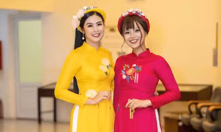 Nữ sinh ung thư nổi tiếng trường Ngoại thương diễn áo dài cho Hoa hậu Ngọc Hân 