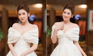 Á hậu Tú Anh mặc váy trễ nải nuột nà siêu gợi cảm