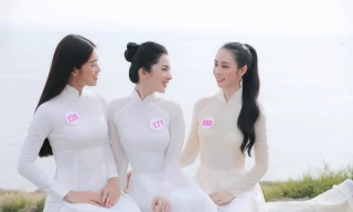 Thí sinh HHVN 2020 đẹp tinh khôi với áo dài trắng, 'check-in' thắng cảnh đẹp ở Vũng Tàu