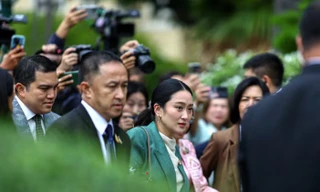 Bà Paetongtarn Shinawatra sau cuộc họp nội các ngày 1/7. (Ảnh: Reuters)