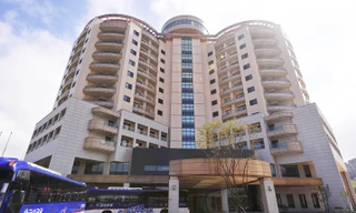 Tòa nhà nơi tổ chức các cuộc gặp gia đình ly tán từ Chiến tranh Triều Tiên. (Ảnh: AP)