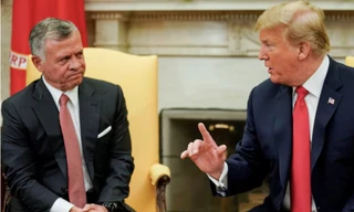 Vua Jordan Abdullah trong cuộc gặp Tổng thống Trump tại Nhà Trắng năm 2018. (Ảnh: Reuters)