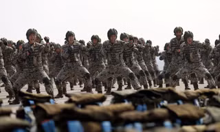 Binh lính Triều Tiên trong một khóa huấn luyện. (Ảnh: KCNA)