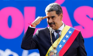 Tổng thống Venezuela trong lễ nhậm chức nhiệm kỳ 3 ngày 10/1. (Ảnh: AP)